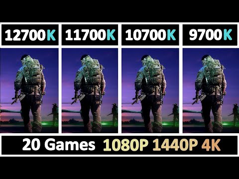 Intel I7 12700K vs 11700K vs 10700K vs 9700K | Tested 20 Games |