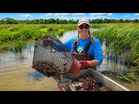 Straight from the Pond to the Pot! Louisiana Crawfish Catch & Cook!