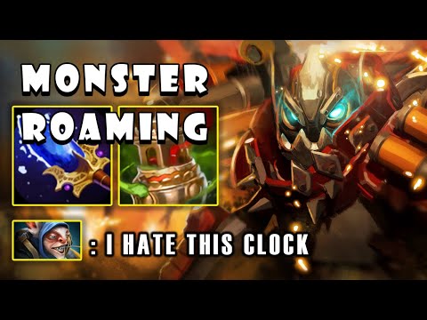 How To Super Aggressive Play Roaming Clockwerk with 1HOOK Deleted | Dota 2 7.24