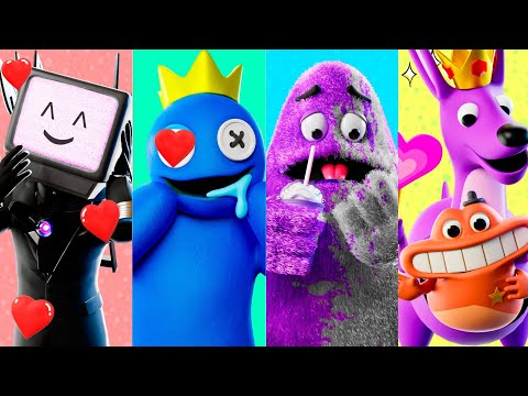 20 GARTEN of BANBAN,SIKIBIDI TOILET, GRIMACE SHAKE & RAINBOW FRIENDS ANIMATION COMPILATION!