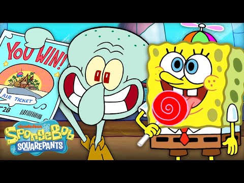 SpongeBob & Squidward Fly to Bora Bora Bottom ✈️ | "Plane to Sea" First 5 Minutes | SpongeBob