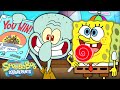 SpongeBob & Squidward Fly to Bora Bora Bottom ✈️ | 