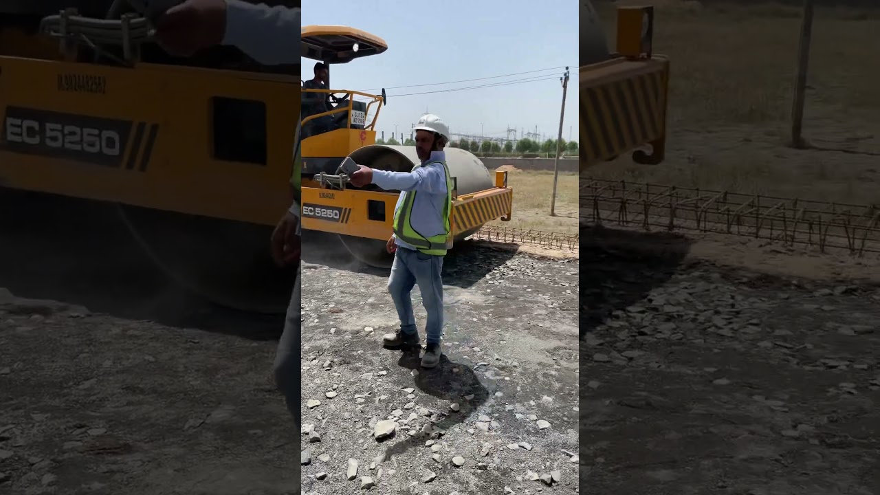 How road rollers compact roads #heavycivil #civilxpress #trending #construction #shorts