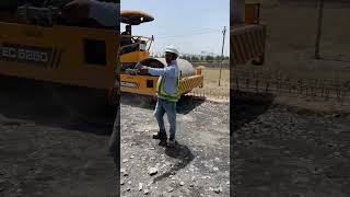 How road rollers compact roads #heavycivil #civilxpress #trending #construction #shorts