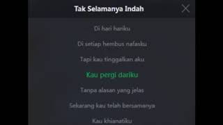 Mario G klau - Tak Selamanya Indah Lirik