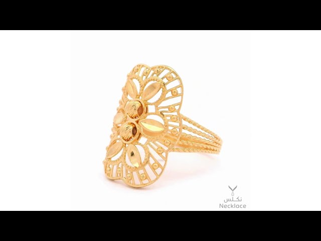 خاتم ذهب لازوردي عيار 21 (RNLZ.0340)