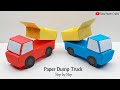 Paper Truck How To Make Paper Truck Dump Truck Easy Paper Crafts