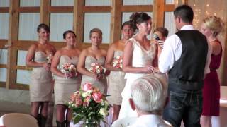 preview picture of video 'Christopher and Stephanie (Reans) Lehs Wedding Vows July 12, 2014, Randalia, IA'