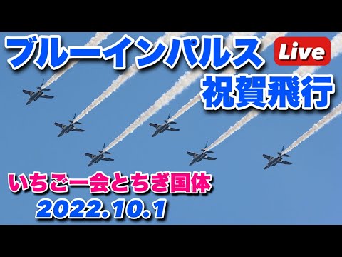 2022年 いちご一会とちぎ国体 ブルーインパルス YouTubeライブ配信アーカイブのサムネイル 1
