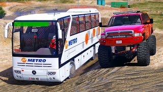 4x4 Arabalar ve Otobüsler Çamur Parkurunda  GTA 5