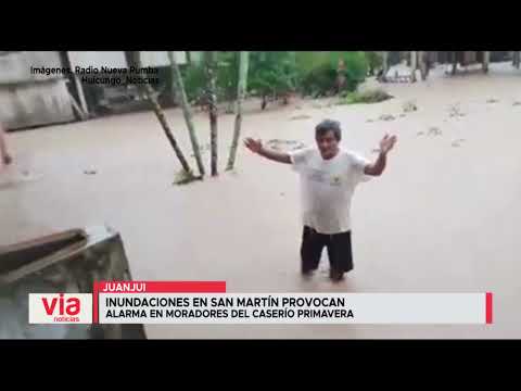 Inundaciones en San Martín provocan alarma en moradores del caserío Primavera
