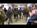 Military Troops walks into Airport | And This happens ❤ 🎵hotvocals