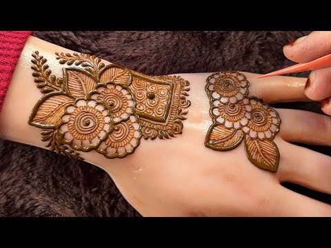 Very Beautiful Stylish Mehndi Design For Hands | Beautiful Latest Henna Design tutorial #hennadesign