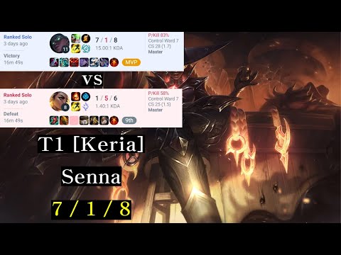 T1 [Keria] Support [Senna VS Rell] (KR Challenger Game)
