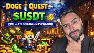 Novo jogo da Solana pagando USDT! Conheça o Idle Doge Quest