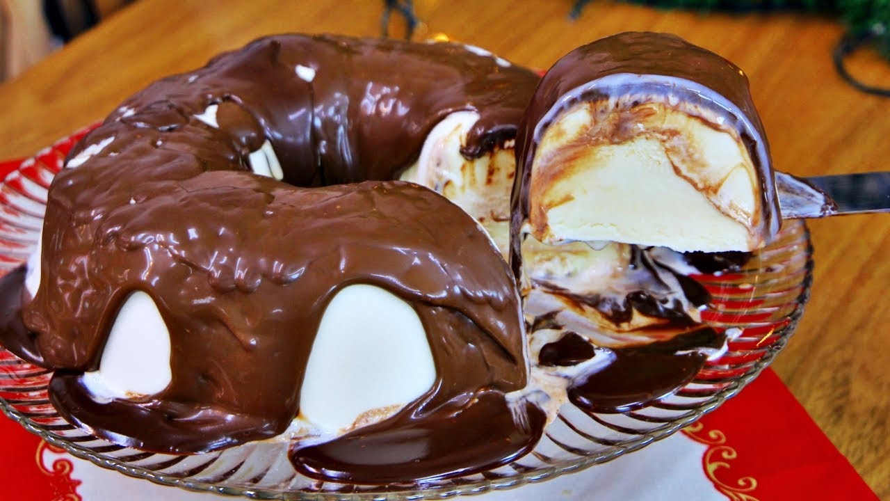 PUDIM SORVETE DE LEITE NINHO COM CHOCOLATE | SUPER FÁCIL E DELICIOSO
