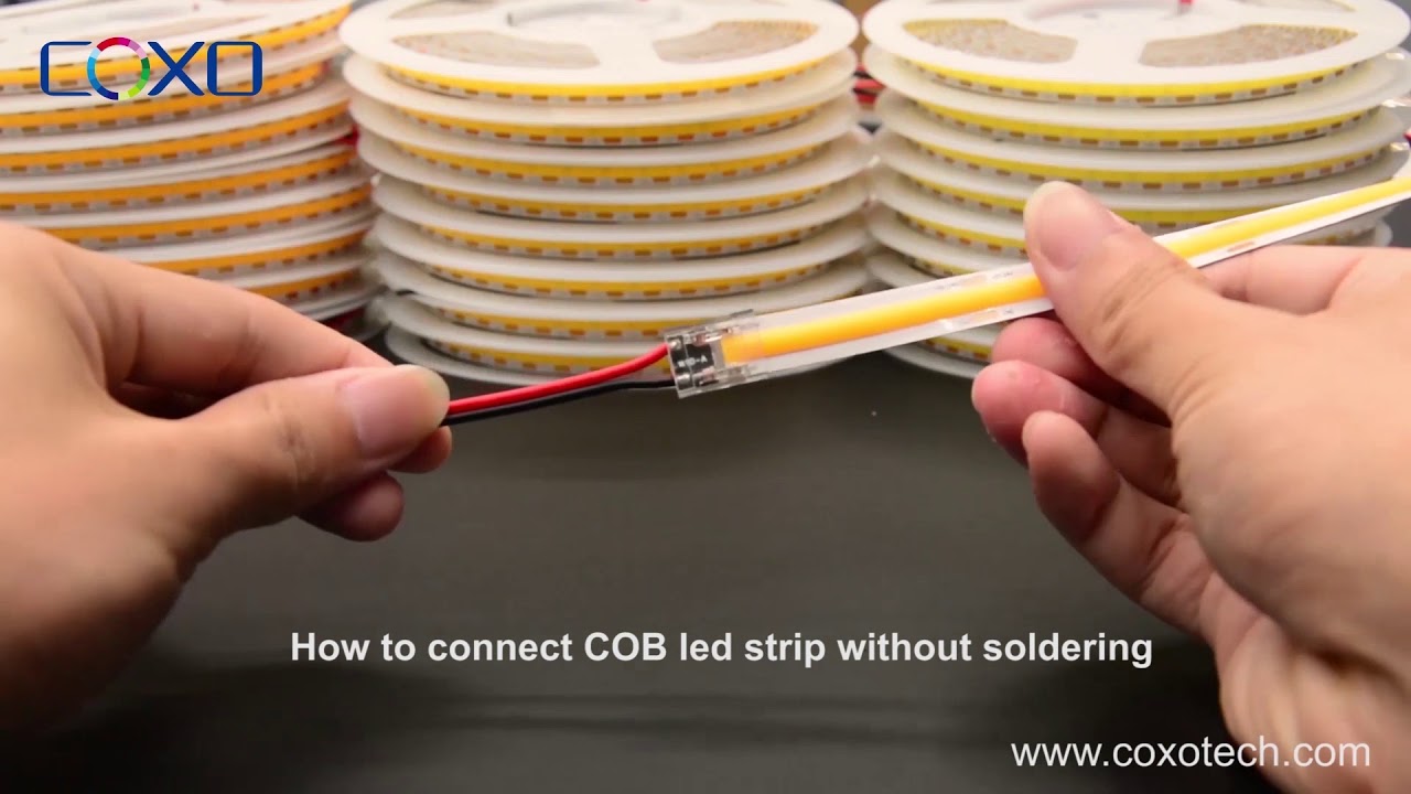 how to use led connectors for COB LED Strip