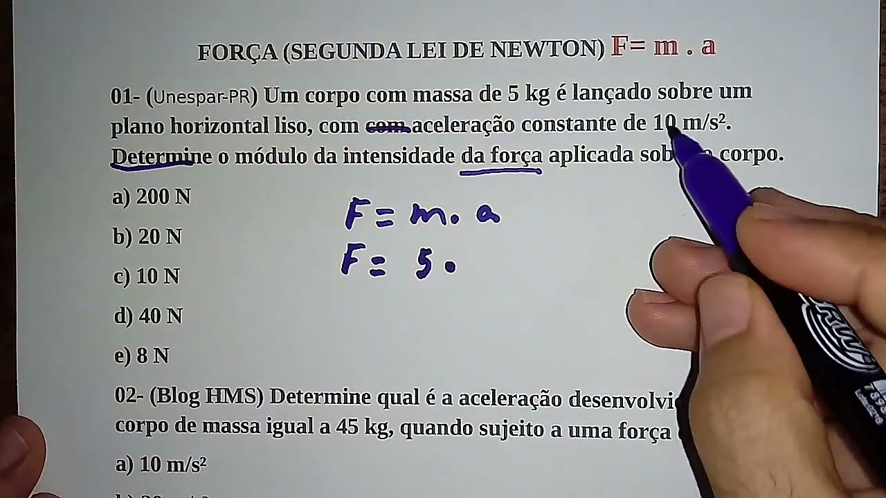 Força (Segunda Lei de Newton)