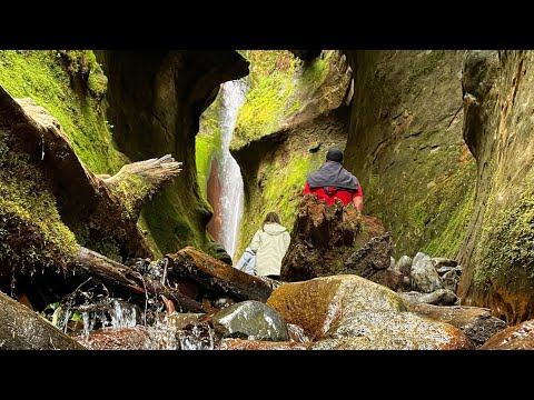 Hike to the hidden waterfall of Sombrio Beach