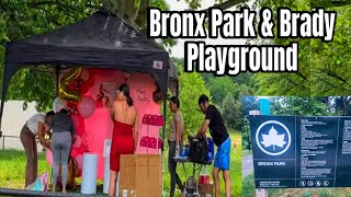 WALKING TOUR OF BRONX PARK EAST NEW YORK CITY 🌆 BRADY PLAYGROUND 🛝 BRONX