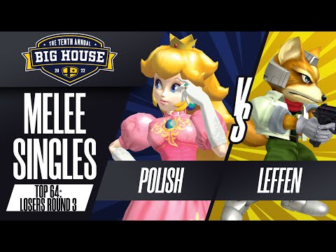 Polish vs Leffen - Melee Singles Top 64: Losers Round 3 - The Big House 10 | Peach vs Fox