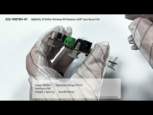 Vídeo relacionado con EBYTE UART 868MHz 915MHz TCXO E22-900T22S Lora Net Trabajo RSSI Transceptor inalámbrico 22dBm SMD IPEX Sello Agujero Módulo RF Transmisor