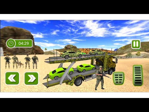 Army Car Transporter 2019 Airplane Pilot Games - Army Truck Escort | Android Gameplay