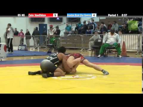 65 KG R16 - Cole VonOhlen (Air Force) vs. Brandon Dizair Diaz Ramirez (Mexico)