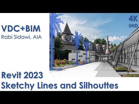 Revit 2023 Sketchy Lines and Silhouttes