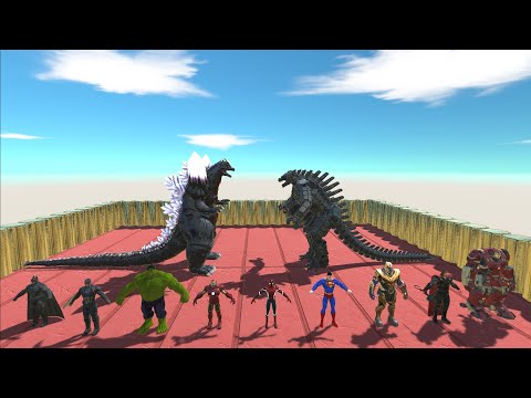 SPACE GODZILLA VS MECHA GODZILLA DEATH RUN - Animal Revolt Battle Simulator