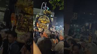 【住吉神社例大祭2023】月島壱ノ部町会(青陸會)最終日 終了間近の町内巡行 #住吉神社 #住吉神社例大祭 #神輿