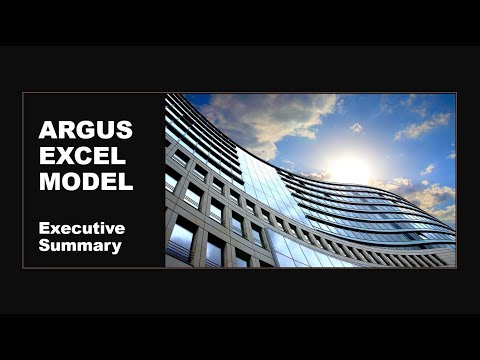 18 - ARGUS Excel Model - Executive Summary - Real Estate Financial Modeling