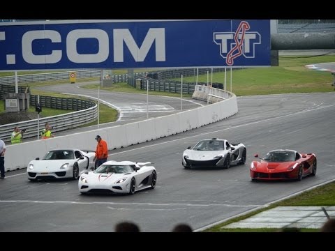 Koenigsegg Agera vs Ferrari LaFerrari vs Porsche 918 vs Mclaren P1 on Track