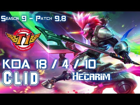SKT T1 Clid HECARIM vs NIDALEE Jungle - Patch 9.8 KR Ranked
