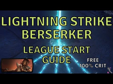 [3.16] Berserker Lightning Strike - League Start Guide, OP JEWEL ABUSE for easy 100% CRIT