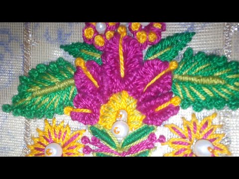Latest hand embroidery flower designs // embroidery tutorial for beginners step by step