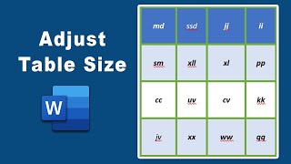 How to adjust table size in Microsoft Word Document