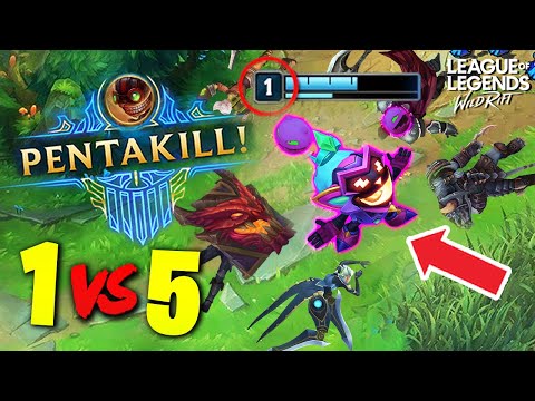 FASTEST 1v5 SOLO PENTAKILL EVER?! - Wild Rift Funny & Best Moments