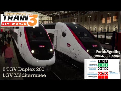 French Signalling: TVM-430 high speed cab signalling on the TGV Duplex 200 (TSW | tutorial)