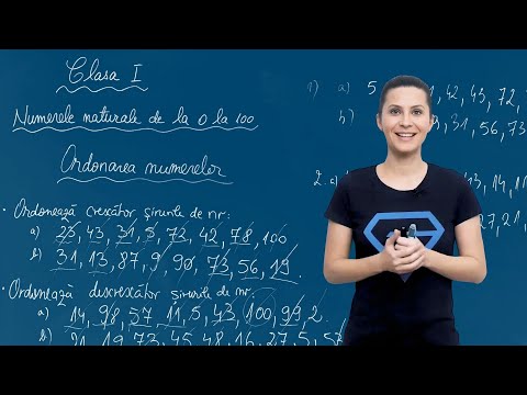 Ordonarea numerelor - Matematica - Clasa I