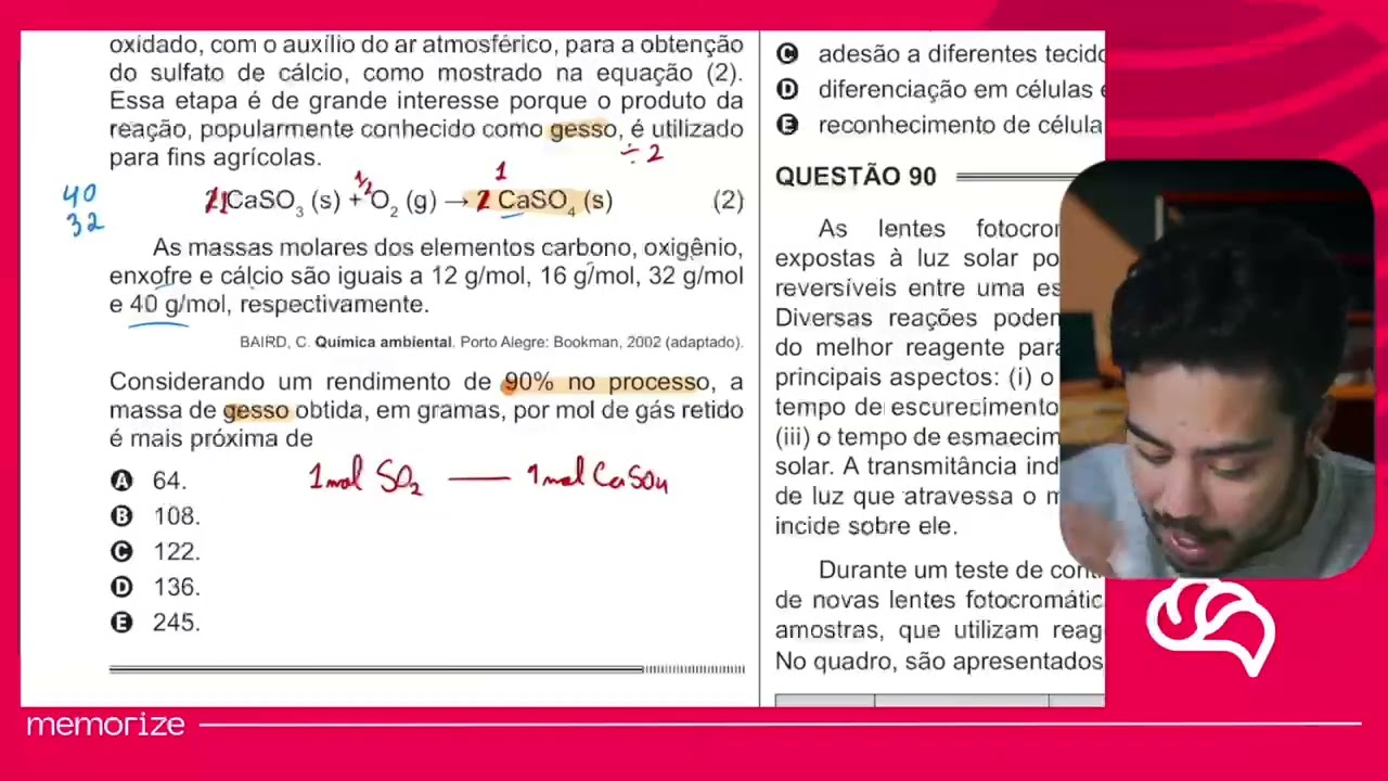 Resolução em Vídeo — Questão 88 ENEM 2014