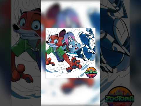 Short Zootopia Coloring Page