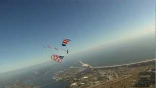 preview picture of video 'Exhibition Skydive into 2012 Mississippi Bowl Football Game'