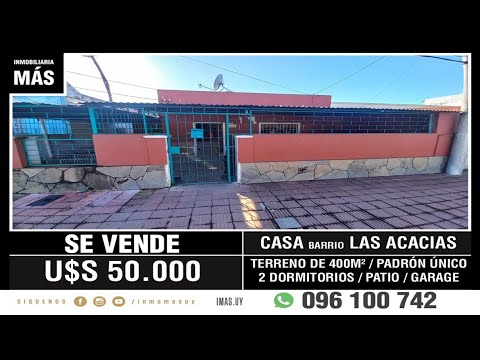 En Venta: Casa 2 Dormitorios | Las Acacias