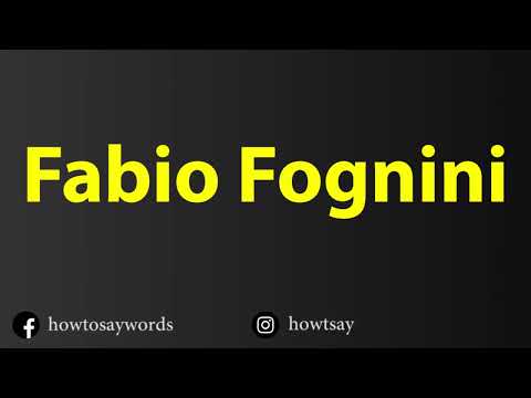 How To Pronounce Fabio Fognini