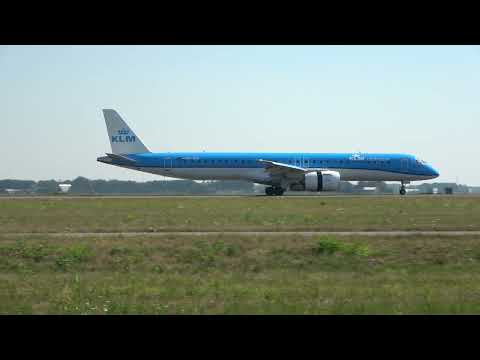 Nice Landing in Amsterdam - KLM's Embraer E195-E2 Returns from Munich