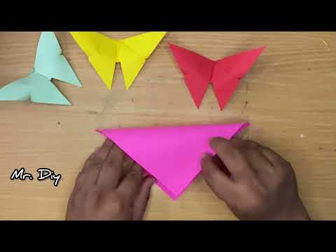 How to make easy origami butterfly in just 1 minute