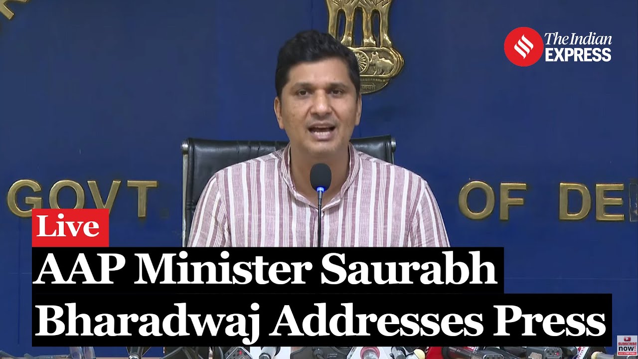 Minister Saurabh Bharadwaj Criticizes LG From Press Conference