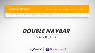 How to Create Double Navigation Bar Using Bootstrap 4 | Multi Navigation bar Color change on scroll