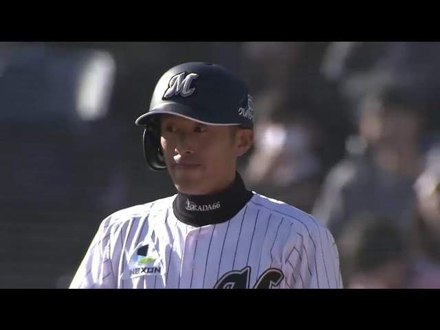 【8回裏】マリーンズ・岡田 存在感示すタイムリー!! 2016/3/15 M-H